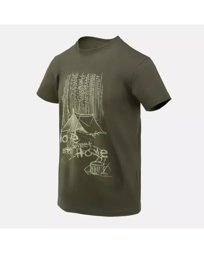 KOSZULKA HELIKON HOME SWEET HOME COTTON TAIGA GREEN