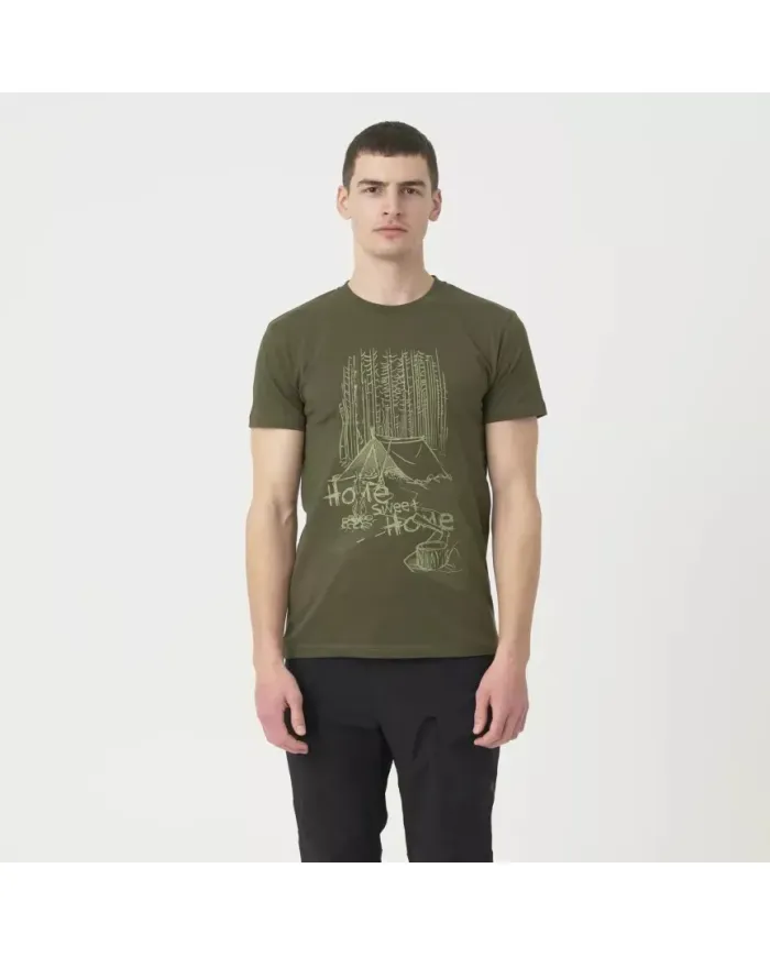 KOSZULKA HELIKON HOME SWEET HOME COTTON TAIGA GREEN