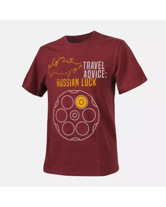 KOSZULKA HELIKON TRAVEL ADVICE : RUSSIAN LUCK MELANGE RED