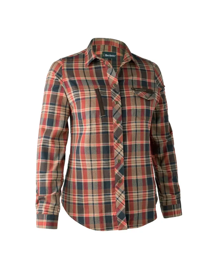 KOSZULA DEERHUNTER 8946 LADY ATHENA 68946 ORANGE CHECK