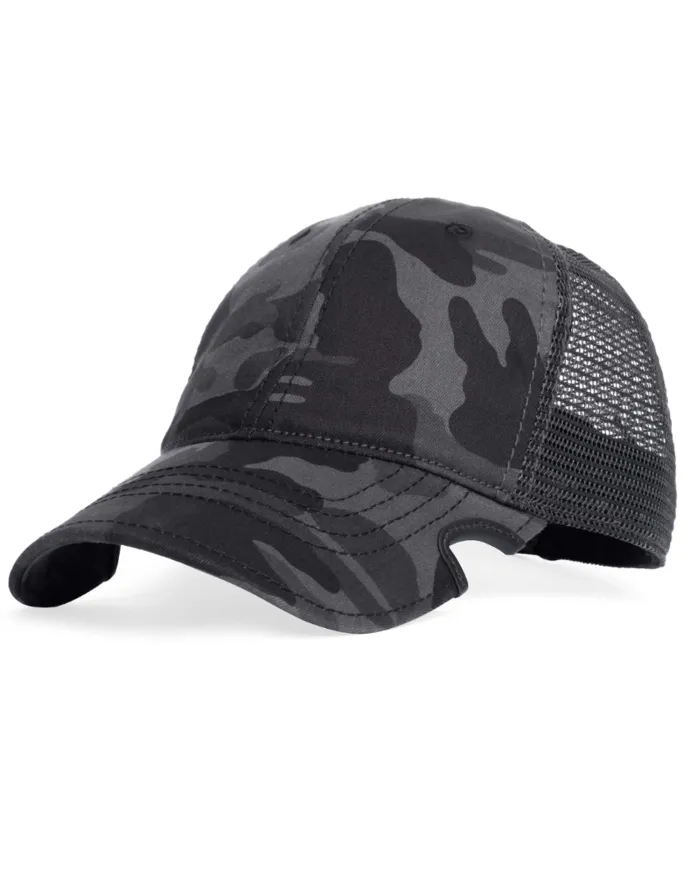 CZAPKA Notch Classic Adjustable Black Camo Ponytail Blank - Standard Notch