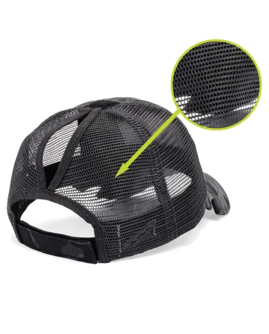 CZAPKA Notch Classic Adjustable Black Camo Ponytail Operator - Terra/Aviator Notch