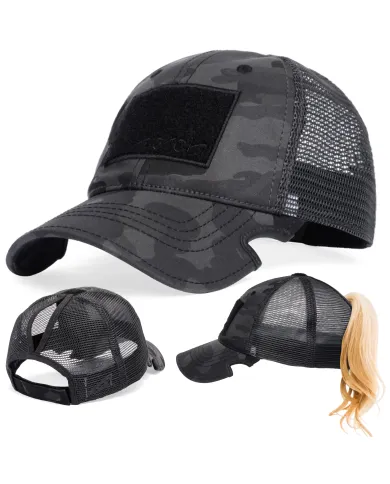 CZAPKA Notch Classic Adjustable Black Camo Ponytail Operator - Terra/Aviator Notch