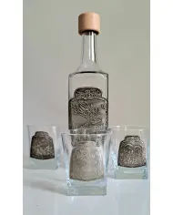 Szkło Jagerglass flaszka + szklanki na whisky 43