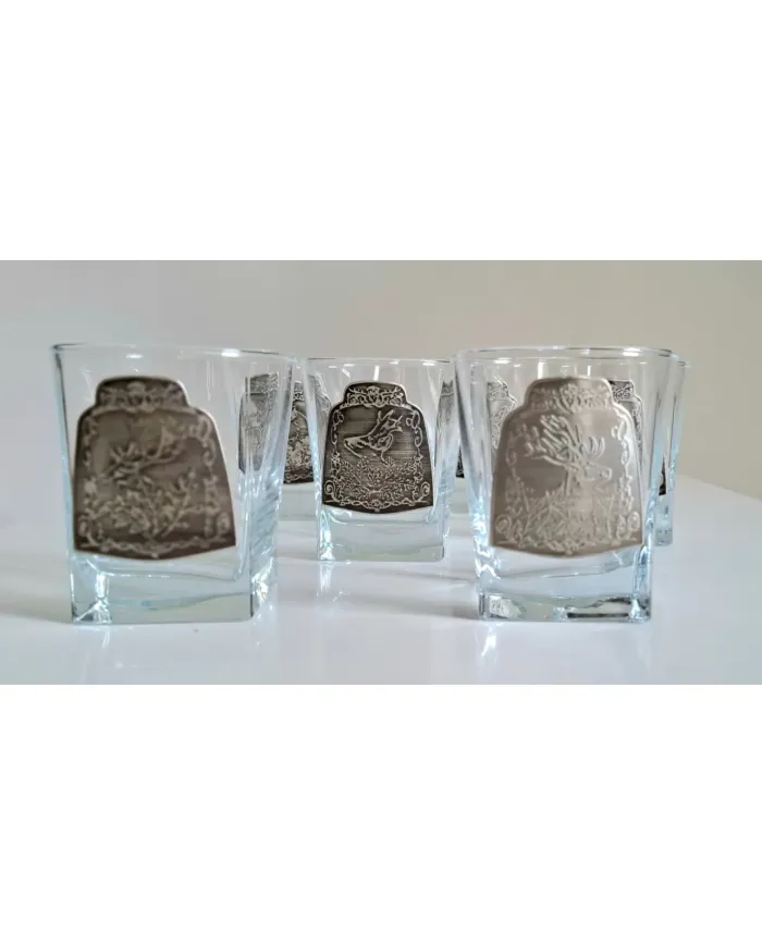 Szkło Jagerglass flaszka + szklanki na whisky 43