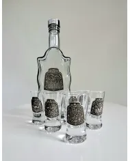 Szkło Jagerglass flaszka+kieliszki 31C