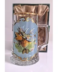 Szkło Jagerglass kufel malowany z jeleniem 99