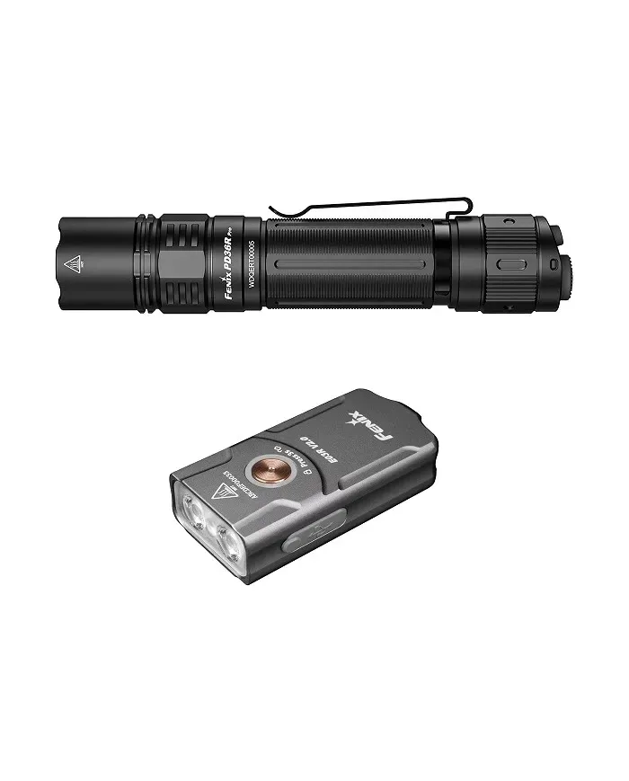Zestaw latarek LED Fenix PD36R Pro i E03R .0 szara