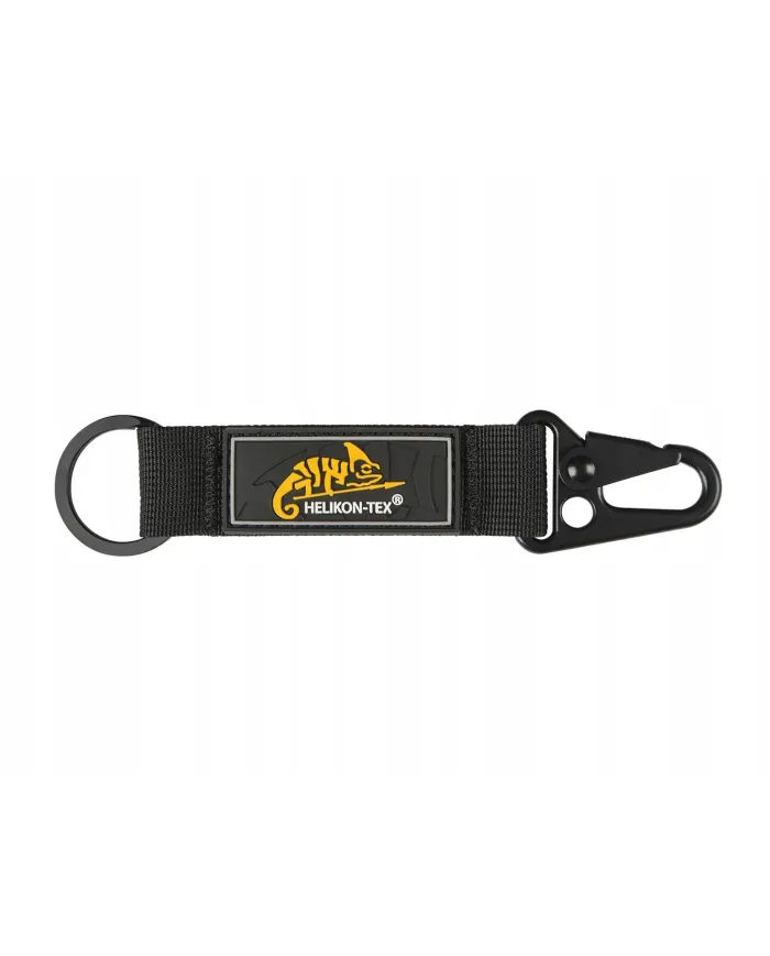 BRELOK DO KLUCZY HELIKON SNAP HOOK KEYCHAIN WITH LOGO NYLON CZARNY AD-KSH-NL-01