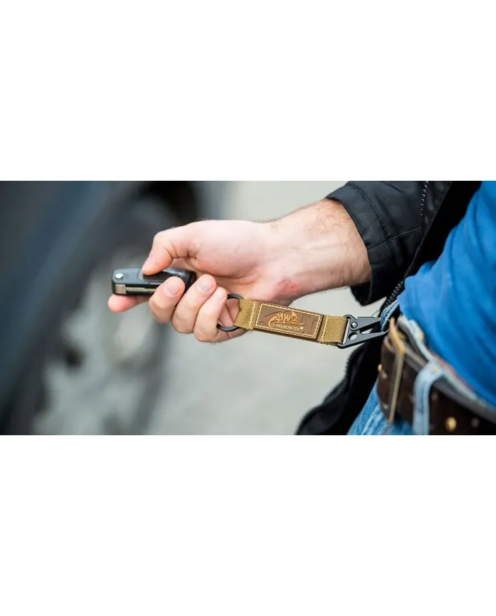 BRELOK DO KLUCZY HELIKON SNAP HOOK KEYCHAIN WITH LOGO NYLON CZARNY AD-KSH-NL-01