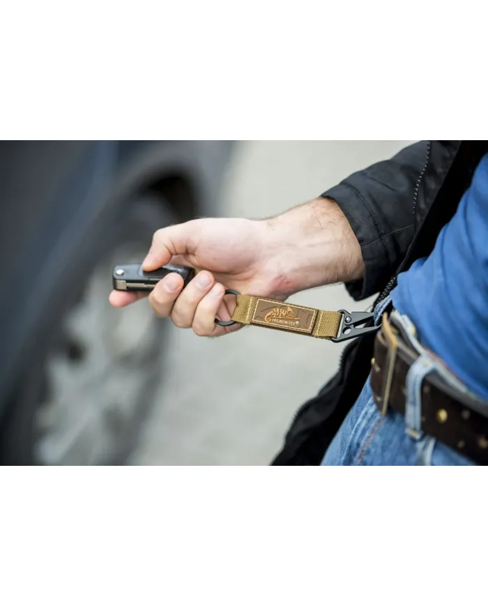 BRELOK DO KLUCZY HELIKON SNAP HOOK KEYCHAIN WITH LOGO NYLON COYOTE AD-KSH-NL-11