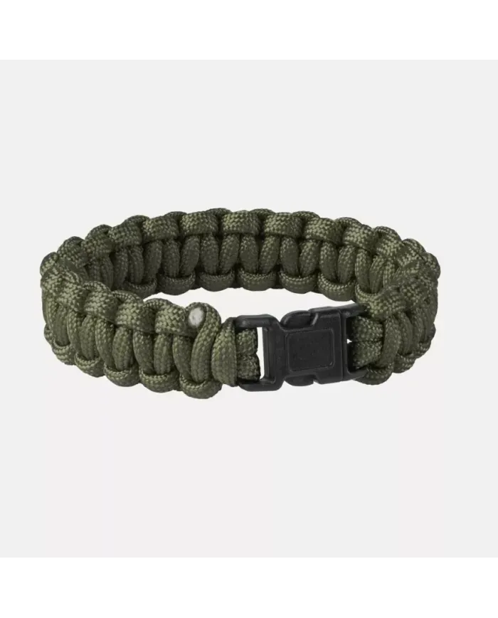 BRANSOLETKA SURVIVAL BRACELET PARACORD OLIVE GREEN