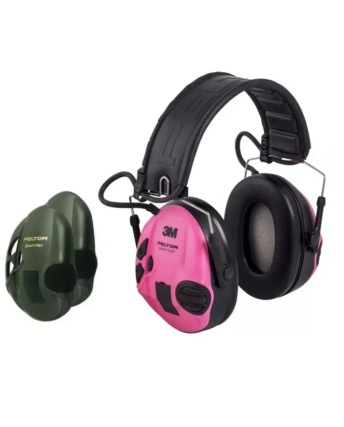 Ochronniki Słuchu 3M PELTOR SportTac zielony/różowy