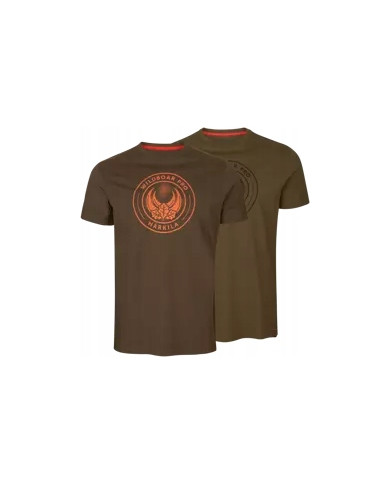 KOSZULKA HARKILA WILDBOAR PRO S/S T-SHIRT 2-PACK - LIMITED EDITION LIGHT WILLOW GREEN/DEMITASSE BROWN