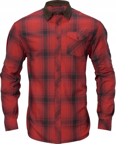 KOSZULA HARKILA Driven Hunt flannel shirt Red/Black check,XL