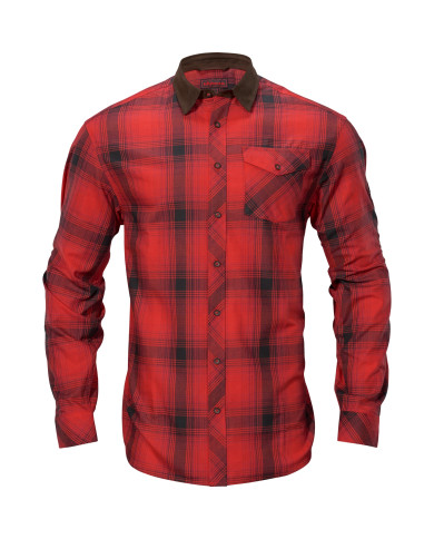 KOSZULA HARKILA Driven Hunt flannel shirt Red/Black check,L