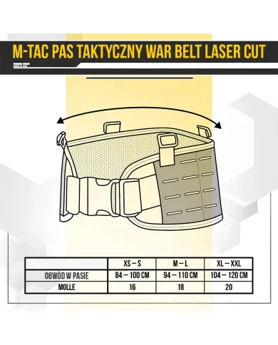 M-Tac Pasek taktyczny War Belt Laser cut