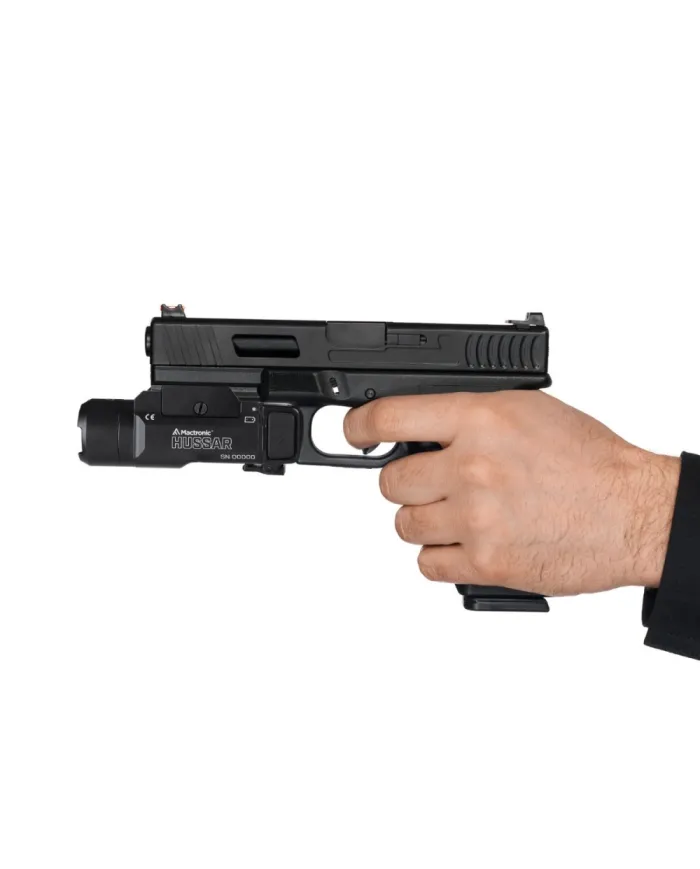 Latarka do broni krótkiej MACTRONIC HUSSAR 1050lm, Dual Source System