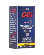 Amunicja bocznego zapłou CCI .22 LR Segmented HP Subsonic 40gr