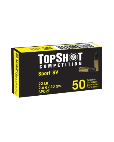 Amunicja bocznego zapłonu .22 LR TopShot Competition Black Edition 40gr/2.6g