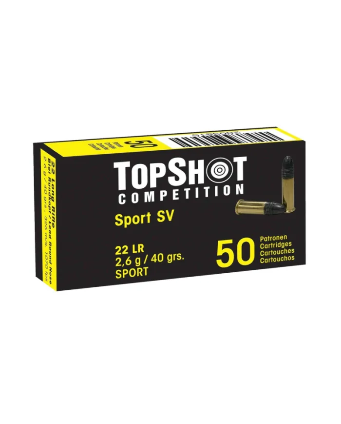 Amunicja bocznego zapłonu .22 LR TopShot Competition Black Edition 40gr/2.6g