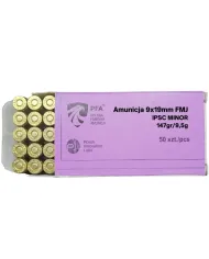 Amunicja 9mm Para FMJ, 9,5G 147grs, IPSC MINOR