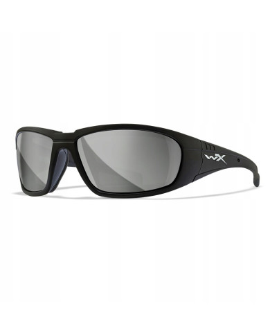 Okulary WX BOSS Grey Silver Flash Matte Black Frame